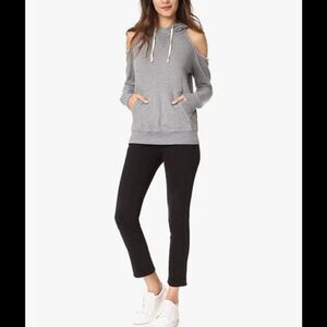 🌹 SPLENDID 🌹 Cold Shoulder Hoodie Sweatshirt - [Large, Grey]